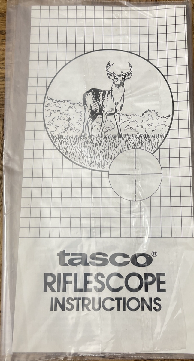 Tasco Riflescope User Manual | eBay