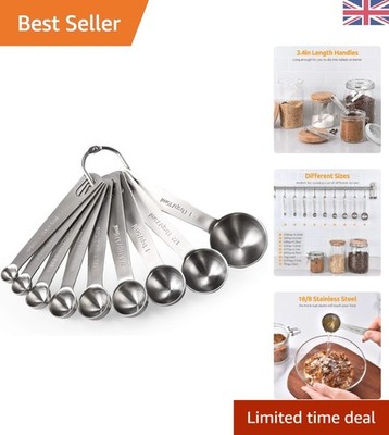 Edelstahl Messlöffel 9er Set - Spülmaschinenfest & Rostfrei