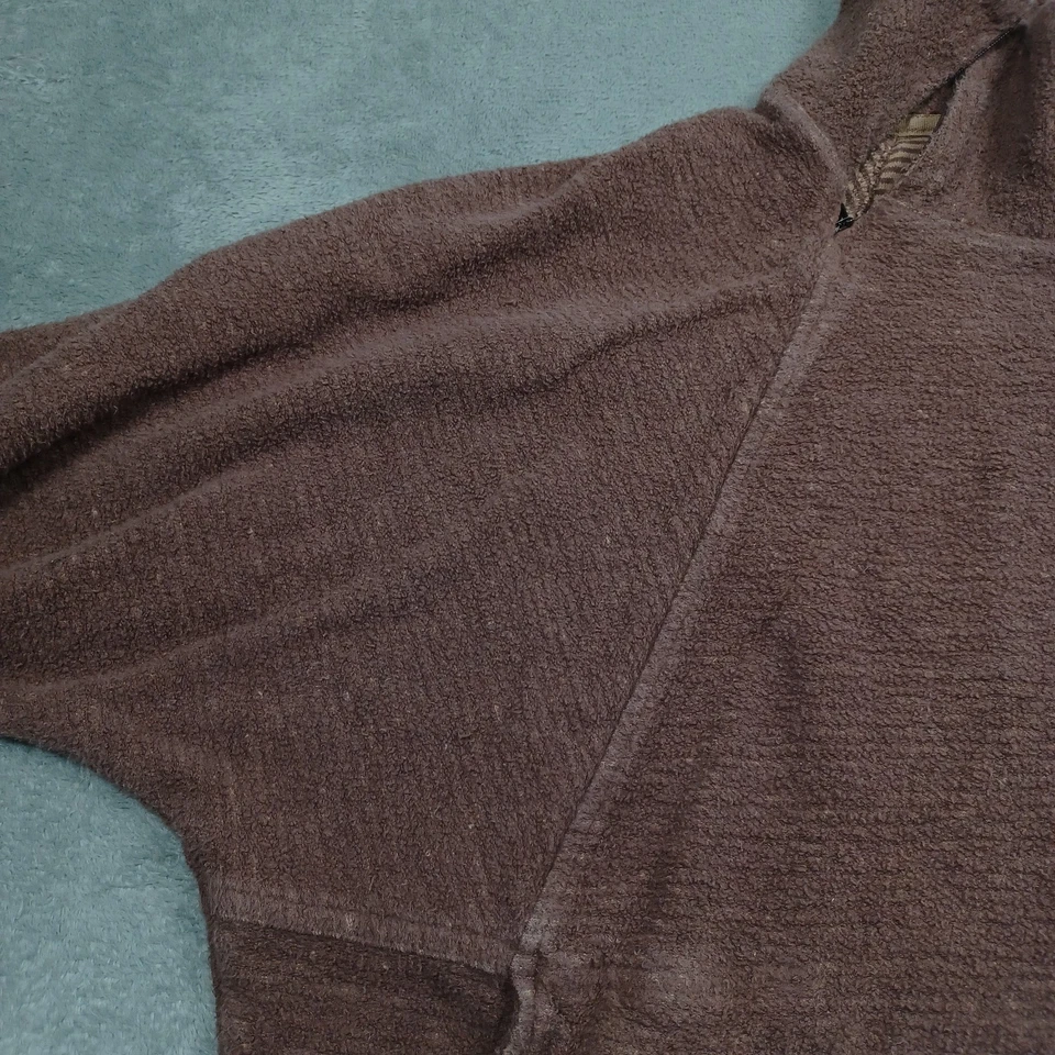 Suéter REI para mujer XL marrón bolsillos polar exterior jersey cuello alto cremallera cáñamo Foto 2 de 4