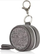 Itzy Ritzy Pacifier Holder Case with Clip Gray Tassel New With Tags!