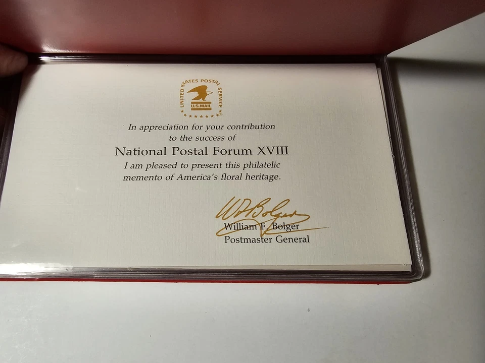 National Postal Forum XVIII MEMENTO American Floral March 5th 1984 FDC'S STAMPS - Image 2 of 4