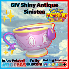 SINISTEA 🌟SHINY/NonShiny 6IV🌟 Pokemon SCARLET and VIOLET 31/31/31/31/31/31 lv1