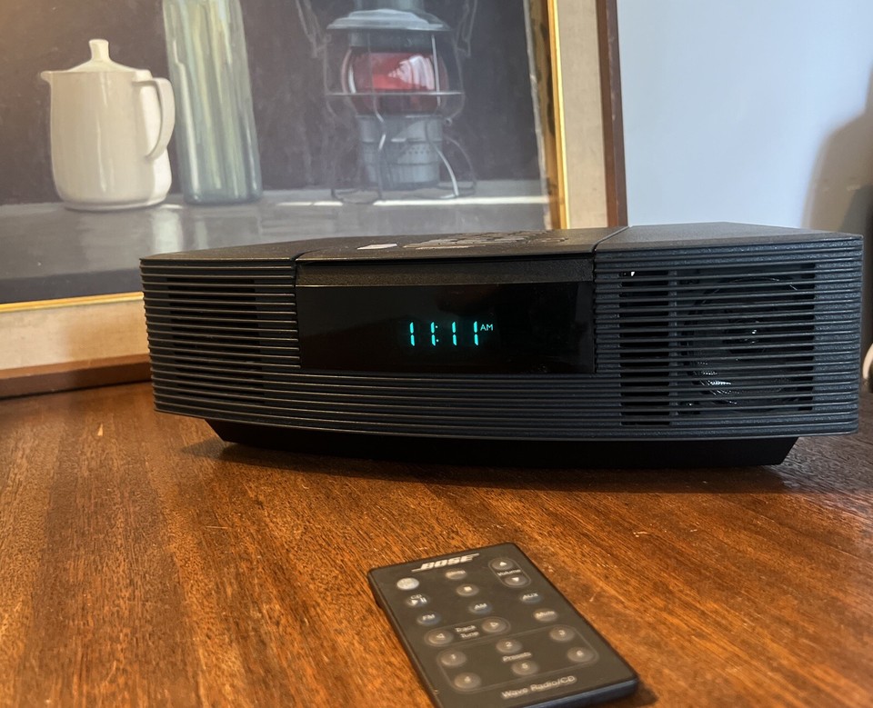 Bose Wave Compact Radio/CD Alarm Clock! BlackREMOTE Model AWRC1G eBay
