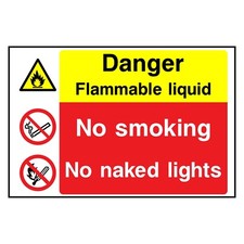 Danger Flammable Liquid Sign or Sticker | MULT0028