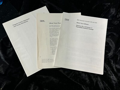 IBM Personal Computer 330 and 350 About Your Software Information First Edition