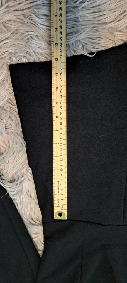 Mameluco Silence + Noise para mujer negro poliéster cuello en V manga ajustada cremallera trasera talla S Foto 3 de 4