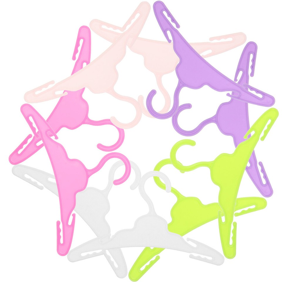 2 Count Baby Hanger Miniature Dolls Coat Rack Hangers Clothes