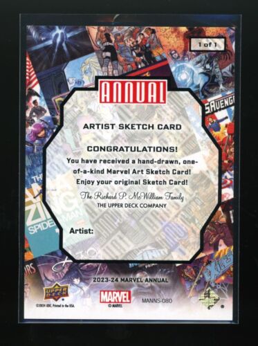 Marvel Annual 2023-2024 UD Artist Sketch Card Blank C5 - Picture 2 of 2
