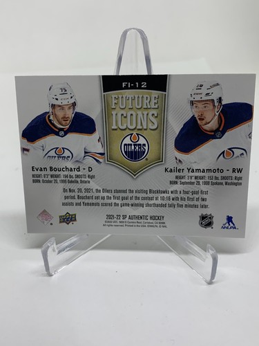 21-22 Kailer Yamamoto Evan Bouchard /399 Edmonton oilers SPA Future Icons #FI-12 - Bild 2 von 2