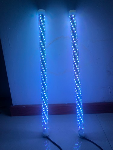 Pair of 2FT RGB Brightest Spiral LED Strips Whip Lights Twist Tube Bluetooth APP - Picture 7 of 11