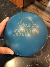 Vintage Brunswick Urethane BLUE Bowling Ball SINGLE Drill 16 Lbs