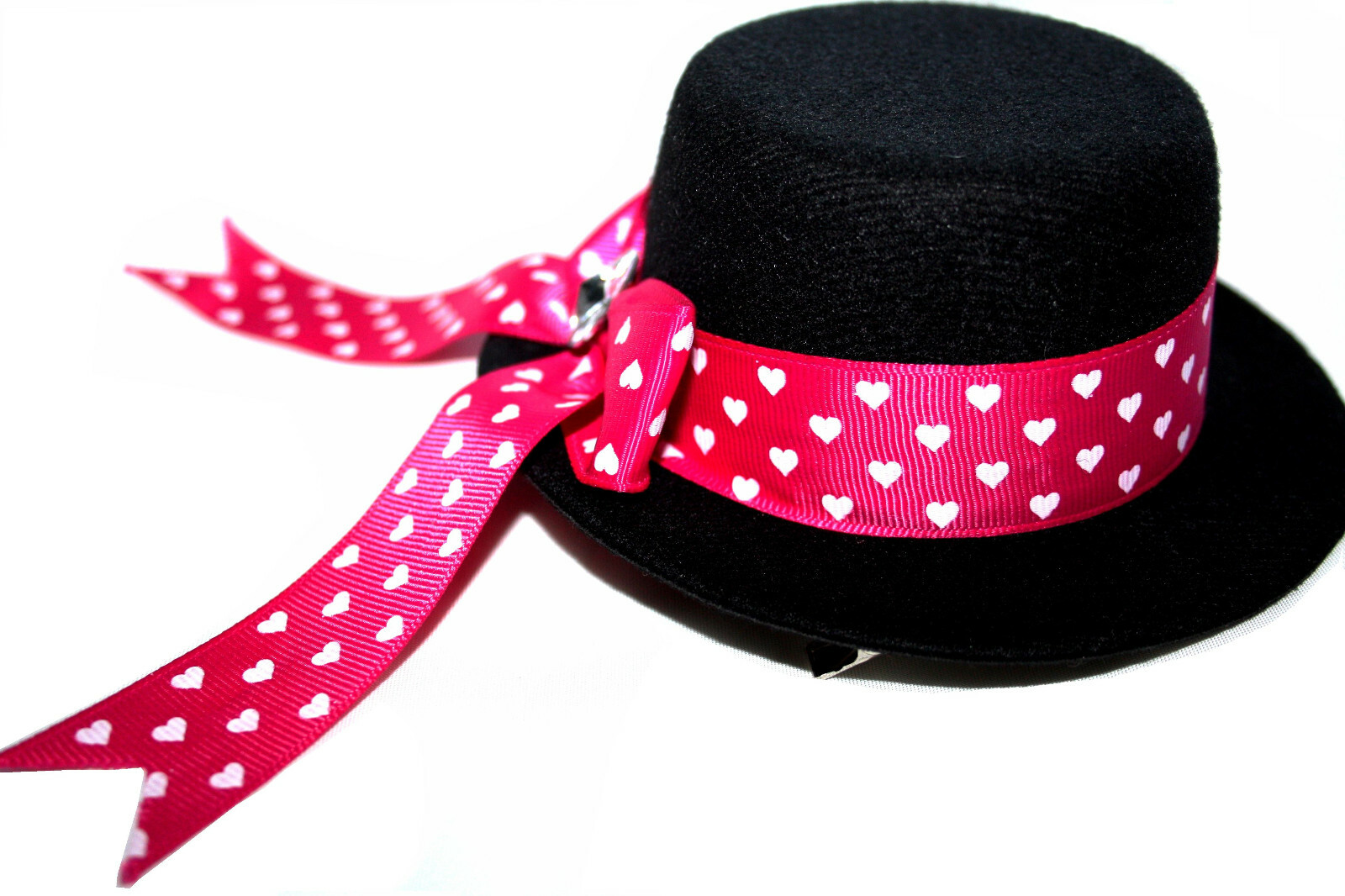Fascinator Top Hat Hair Clip Black 