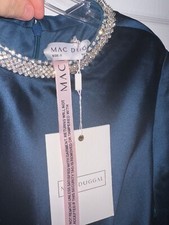 NWT Mac Duggal leena Satin Long Sleeve Evening Gown SIZE 8 
