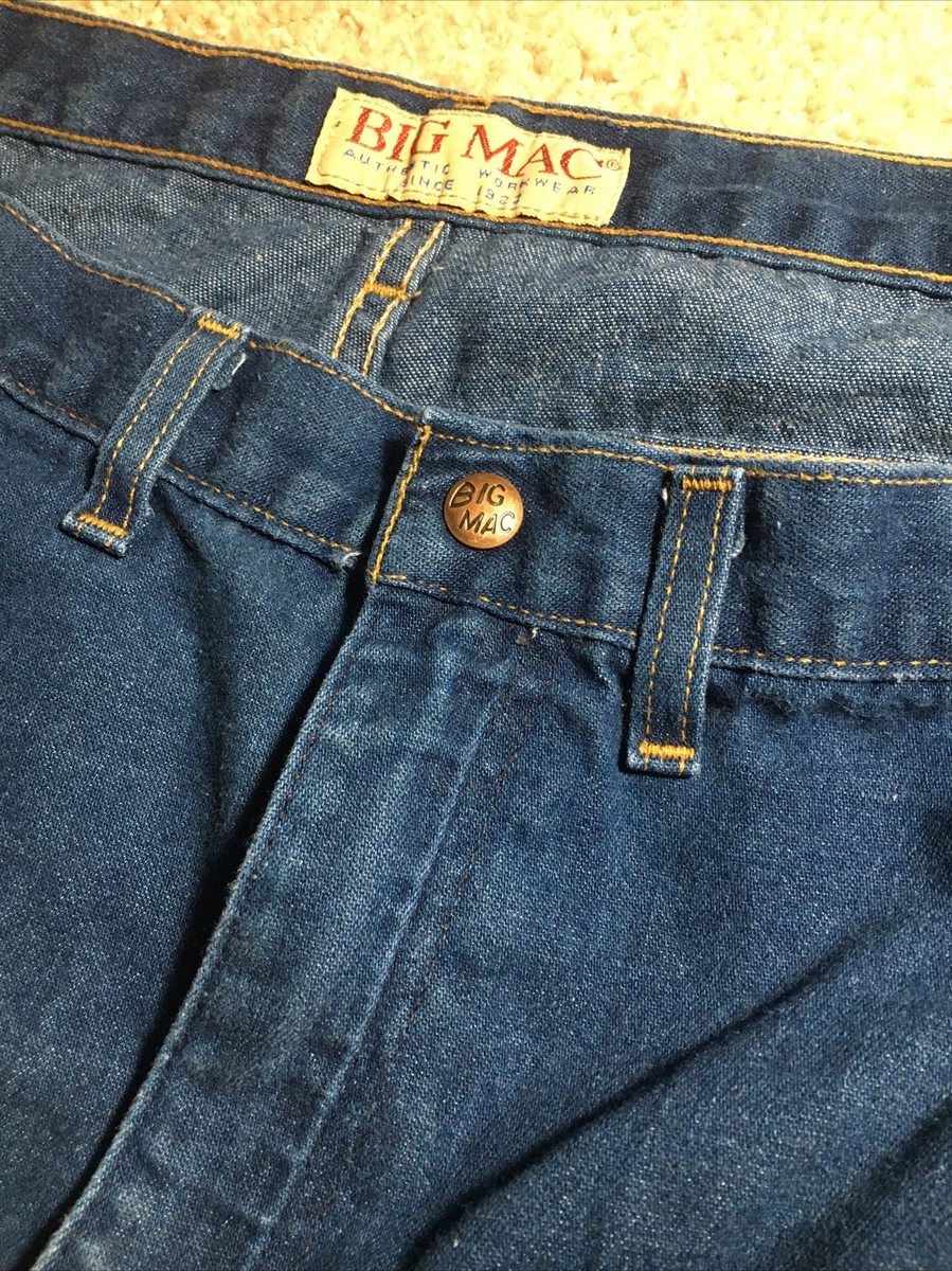 Vintage Big Mac Jeans Mens 44 x 29 Blue Carpenter JC Penney
