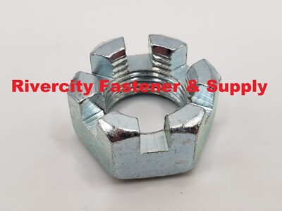 7/8-14 Slotted / Castle Nuts Fine Thread 7/8x14 Nut 7/8'' x 14 Zinc Plated Steel