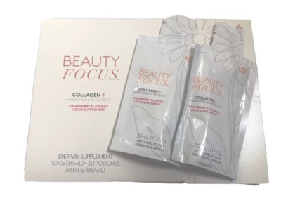 NUSKIN Nu Skin BEAUTY FOCUS 30 Day Liquid collagen + STRAWBERRY Flavor EXP 10/26