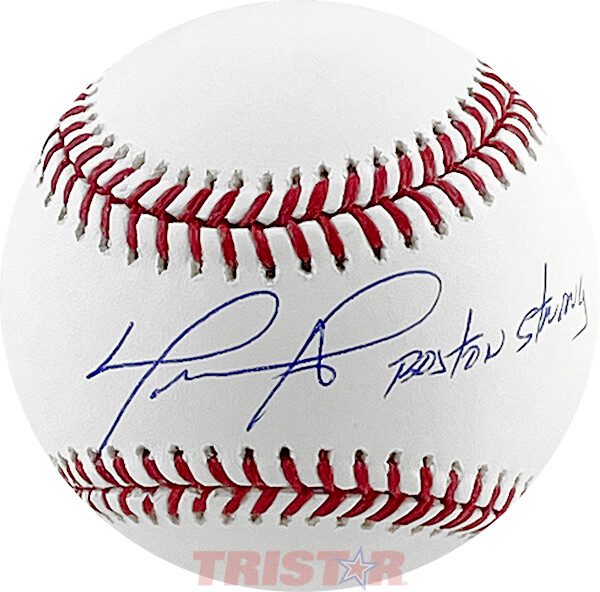 David Ortiz Autographed Signed Boston Red Sox ML Baseball Inscribed Boston Strong TRISTAR 