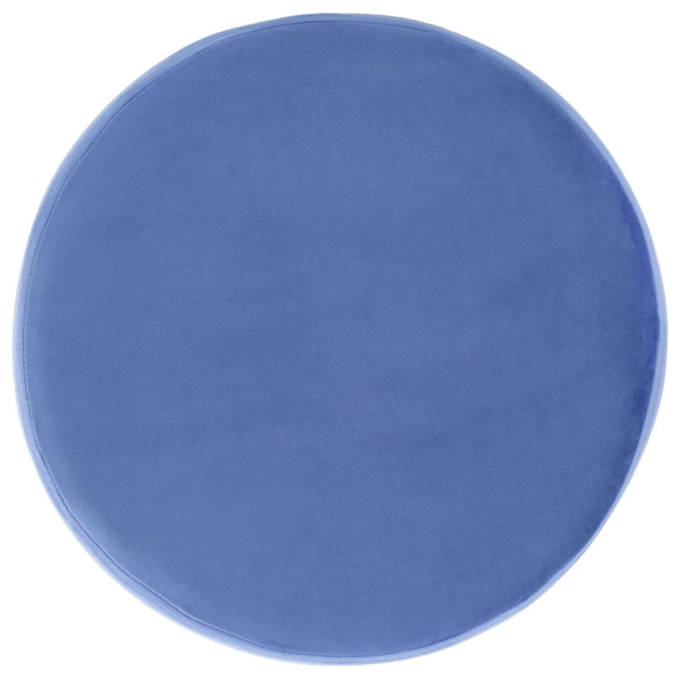 SAFAVIEH Abrea Round Ottoman | Steel Blue / Gold | - Image 4 of 4