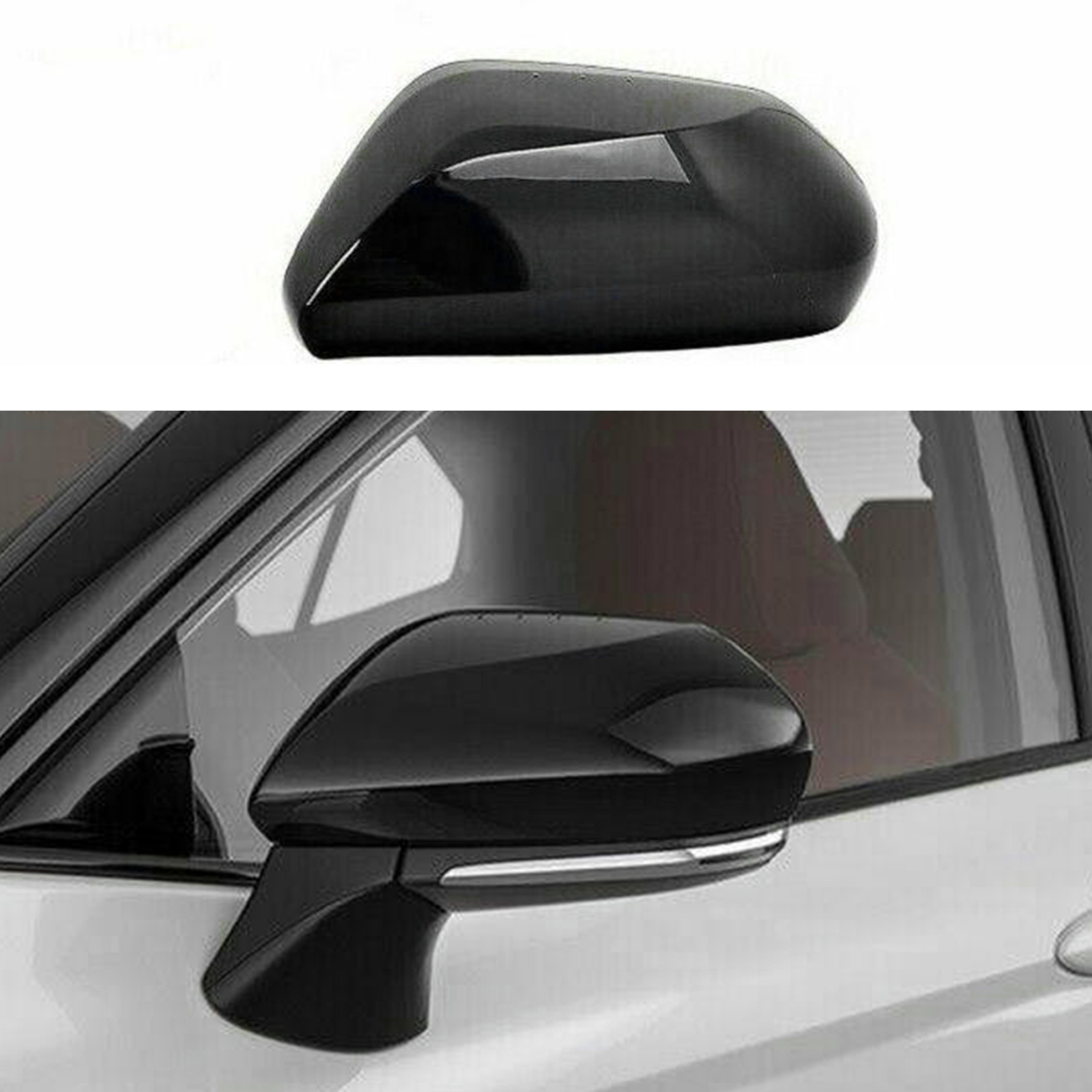 Black Left Driver Side Rearview Mirror Cap Cover Fits For Toyota CAMRY 2018-2024