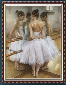 Hand-painted-Oil-painting-art-Original-Impressionism-girl-on-Canvas-24-034-X36-034