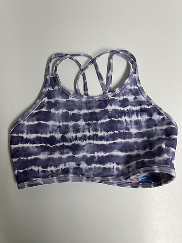 Athleta Girl 2 Looks In One Reversible Straps Cross SportsBra Flower XL/14 - Picture 3 of 6