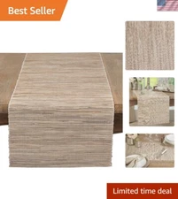 Glamorous 14" x 90" Water Hyacinth Table Runner - Perfect for Dining Elegance