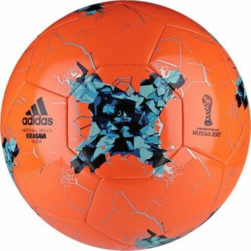 adidas Size 5 Confederations Cup 2017 Match Soccer Ball Solar Orange
