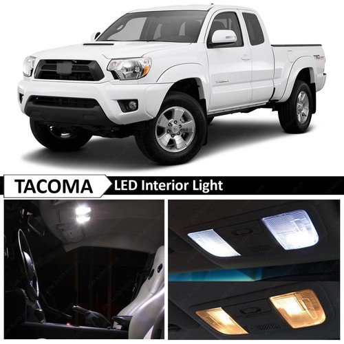 9x White Interior LED Lights Replacement Package Kit Fit 2005-2015 Toyota Tacoma - Photo 1 sur 12