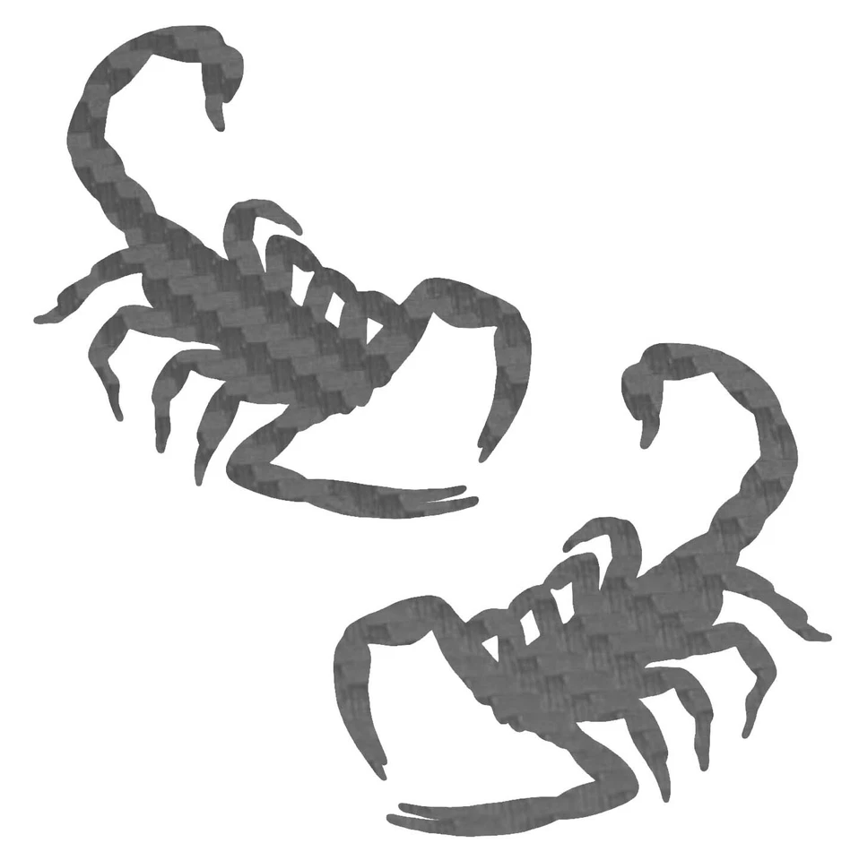 Pegatinas Escorpión - Calcomanías Escorpio - Selecciona el tamaño de color de fibra de carbono Foto 3 de 3