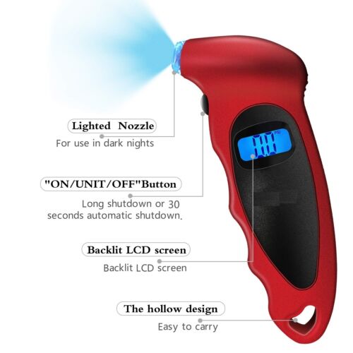 Tire Inflator Portable Air Compressor Digital Tire Pressure Gauge 0-150 PSI - Picture 3 of 5
