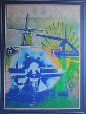 HENK VAN DER VET SILKSCREEN SERIGRAPH LARGE ABSTRACT MODERNISM EXPRESSIONISM VTG