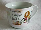 Creativetops Latte Cup & Saucer "I Never Met a Calorie I Didn't Like" Soup Mug — photo 4