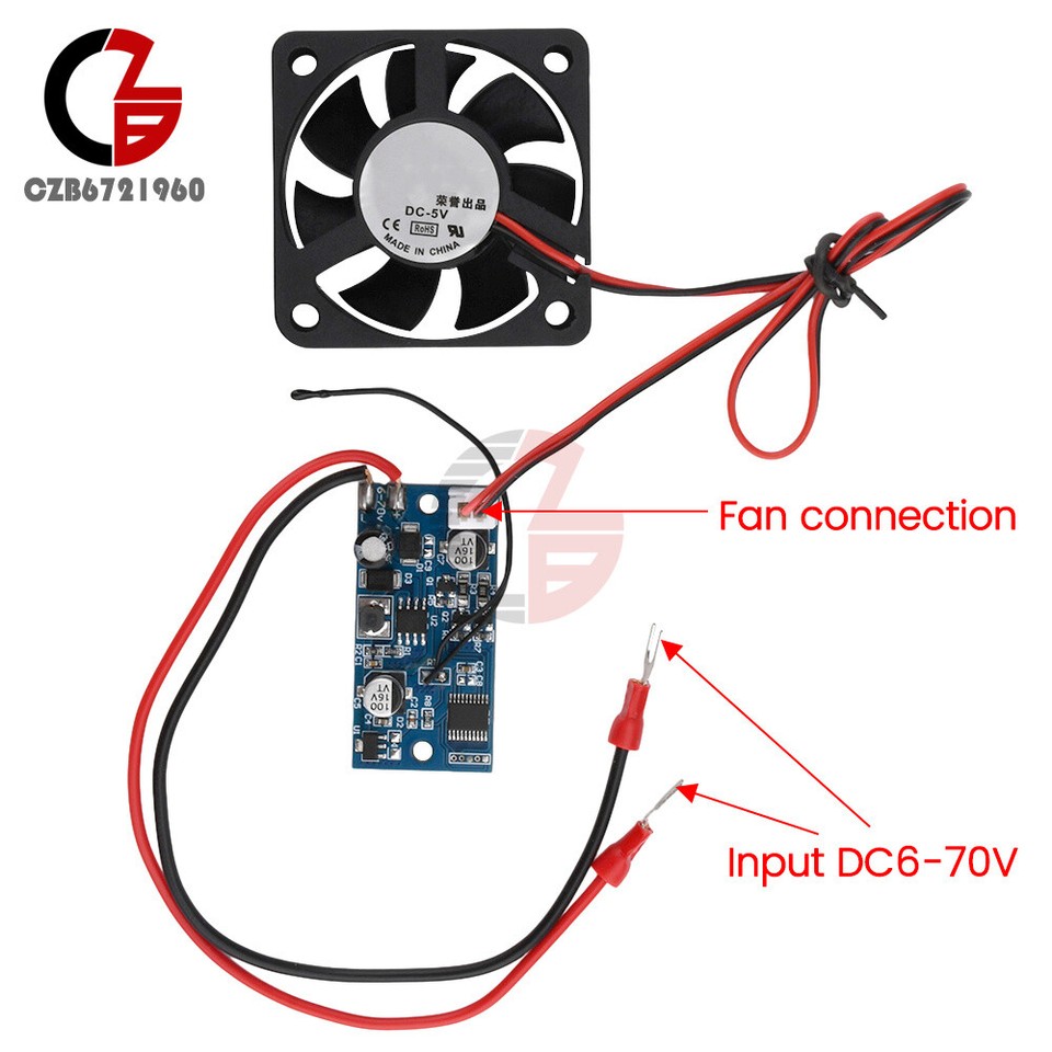 DC6V-70V Cooling Fan Control Module Chassis Heatsink Cooling Motor ...