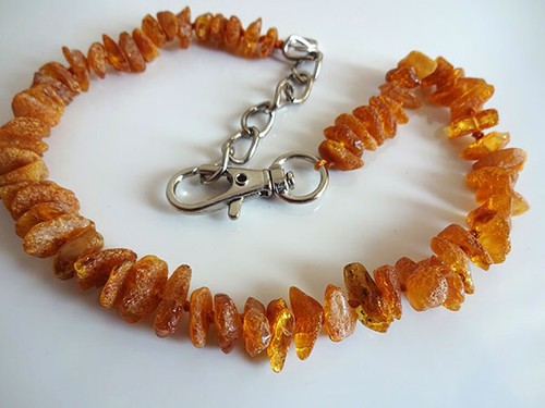 Raw amber collar chain tick protection dogs 20-70cm !!! - 第 11/25 張圖片
