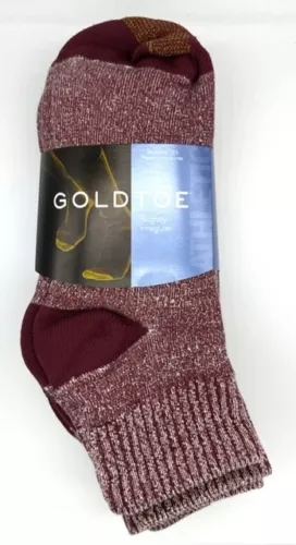 GoldToe 6 Pack Men's Athletic Quarter Socks Cushion Cotton shoe size 6-12.5