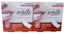 2PK Ultimate White Teeth Whitening Dental Strips 12 total: 6 strips 3 treatments