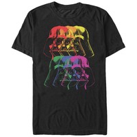 Star Wars Darth Vader Helmet Rainbow Mens Graphic T Shirt Star Wars Darth Vader Helmet Rainbow Mens Graphic T Shirt