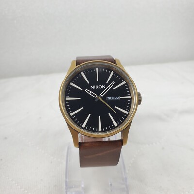 NIXON THE SENTRY LEATHER NEVER BE LATE B20 JAPAN MOV