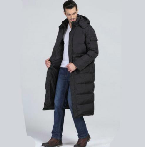 Men's Down Coats Hood Outdoor Long 