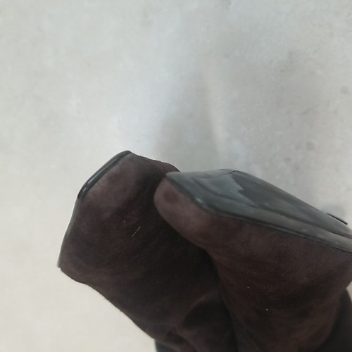 Peter Kaiser Boots Leather Suede knee Length Brown pull on floppy cowboy UK 4.5 - 第 12/21 張圖片
