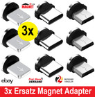 Adapter magnetyczny Zamienna wtyczka do TYPE-C Micro USB I O S Phone Huawai Kabel ładujący 3x