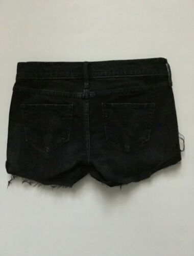 NWOT Hollister Black Denim Jean Shorts Junior Misses 1 W 25 - Picture 2 of 2