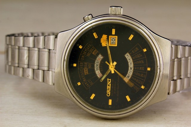 Vintage Orient Multicalendar Automatic men's wrist watch Japan Cal.46943 | eBay