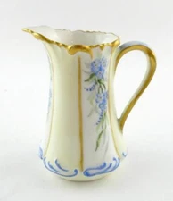 Vintage T&V Limoges Tressemann & Vogt Forget Me Not Hand Painted Creamer VGOOD