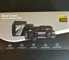 Dash Cam with 3 camera views, night vision and sound recording.