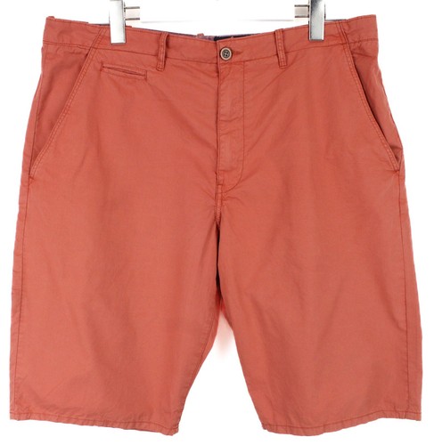 Wrangler Chino Shorts Herren W38 Reißverschluss Fly Taschen Ziegelrot