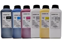 PREMIUM COMPATIBLE GARMENT INK FOR EPSON (PIGMENT DTG) (1,000ML) c-y-k-m-white