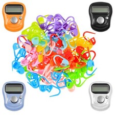 4 Pcs Stitch Marker Counters LCD Finger Digital with Knitting Knit Row Crochet