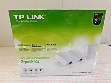NEW SEALED 3pk Av500 Nano Powerline Kit Compact Size 500mbps TL-PA4010 TKIT
