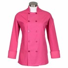 C100P Women'S Raspberry Chef Coat With Side Vents By Fame Fabrics
